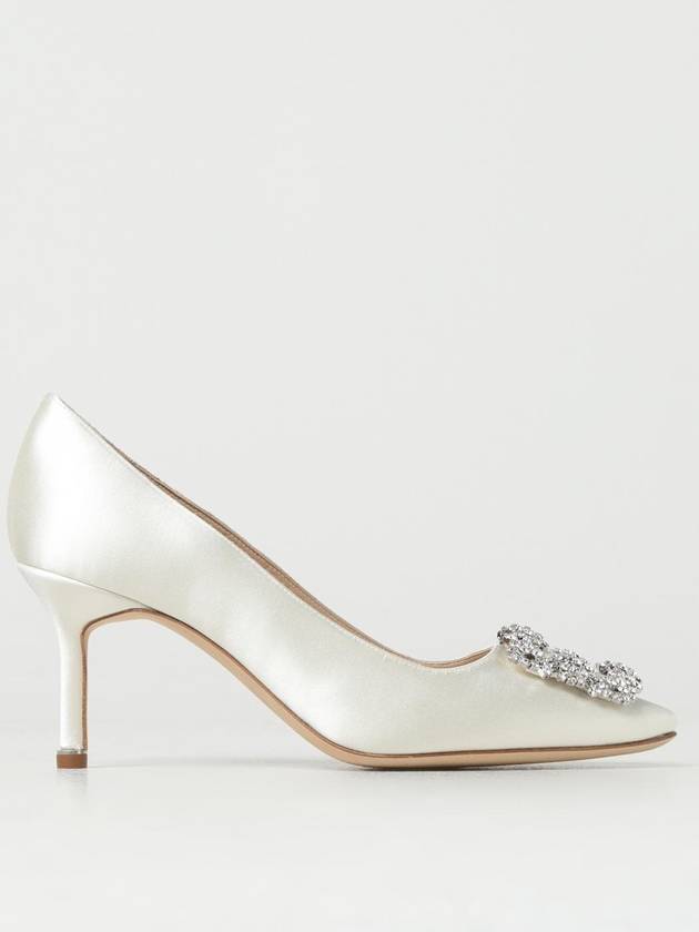 Manolo Blahnik Hangisi pumps in satin with jewel buckle - MANOLO BLAHNIK - BALAAN 1