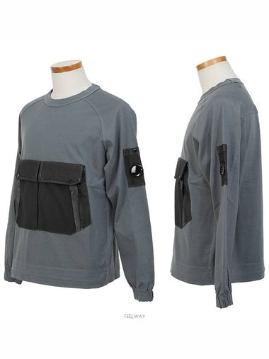 Front Pocket Heavy Jersey Sweatshirt Grey - CP COMPANY - BALAAN 1