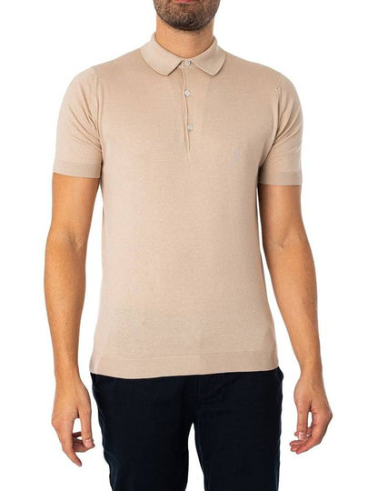 Adrian Cotton Polo Shirt Almond - JOHN SMEDLEY - BALAAN 2