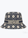 D-Bobby Macrocannage Small Brim Bucket Hat Blue Beige - DIOR - BALAAN 2