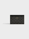 Card Holder in Triomphe Canvas and Calfskin Black - CELINE - BALAAN 6