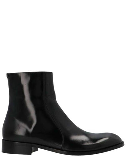 Zipper Calf Leather Ankle Boots Black - MAISON MARGIELA - BALAAN 2