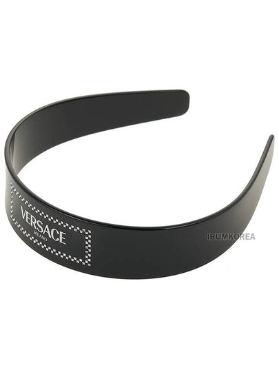 Logo-Embellished Headband Black - VERSACE - BALAAN 2