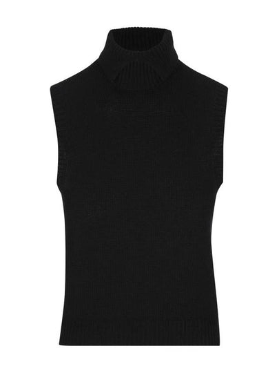 Cashmere Turtleneck Vest Black - PRADA - BALAAN 2