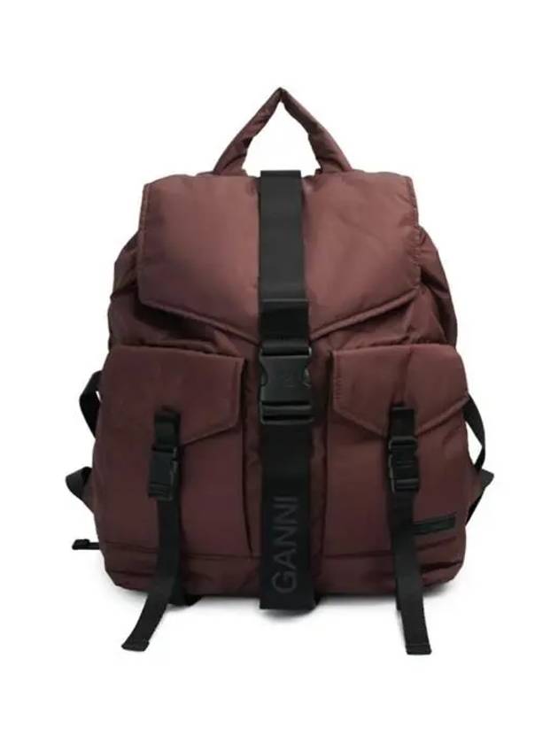 Tech Backpack Burgundy - GANNI - BALAAN 2