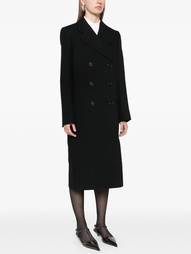 Virgin wool double coat black - PRADA - BALAAN 4