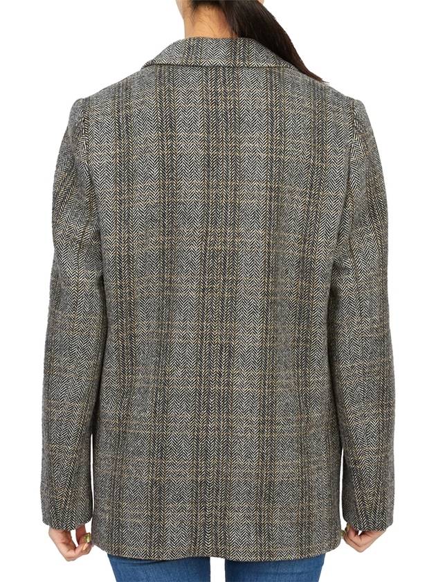 Charlyne Single Breasted Wool Blazer Jacket Grey - ISABEL MARANT - BALAAN 5