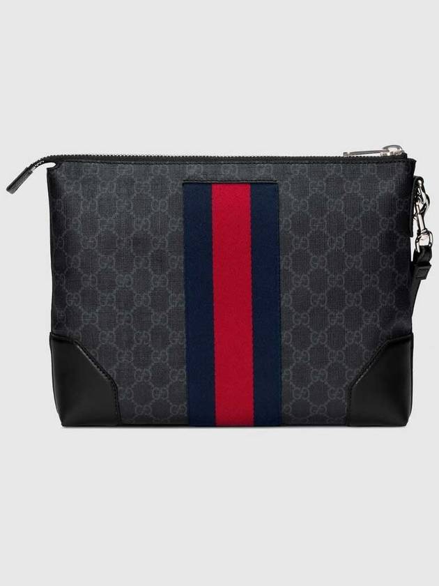 GG Supreme Web Strap Pouch 523603 - GUCCI - BALAAN 3