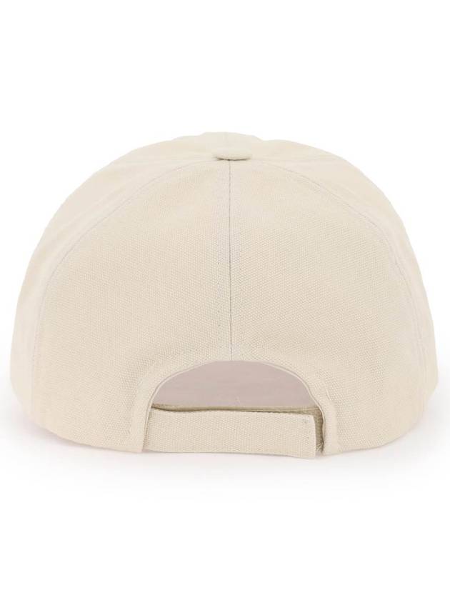 Tyron Logo Cotton Ball Cap Ecru - ISABEL MARANT - BALAAN 4