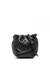 Dumpling Drawstring Calf Leather Mini Bag Black - JIL SANDER - BALAAN 2