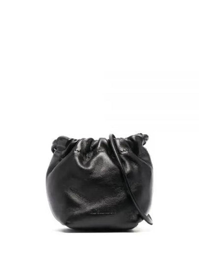 Dumpling Drawstring Calf Leather Mini Bag Black - JIL SANDER - BALAAN 2