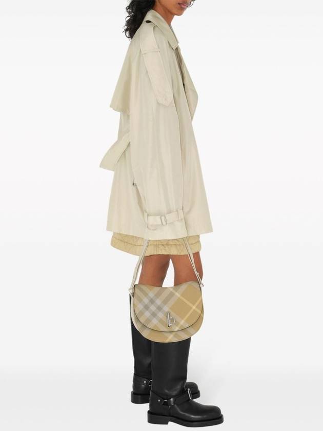 Double Breasted Short Silk Trench Coat Calico - BURBERRY - BALAAN 4