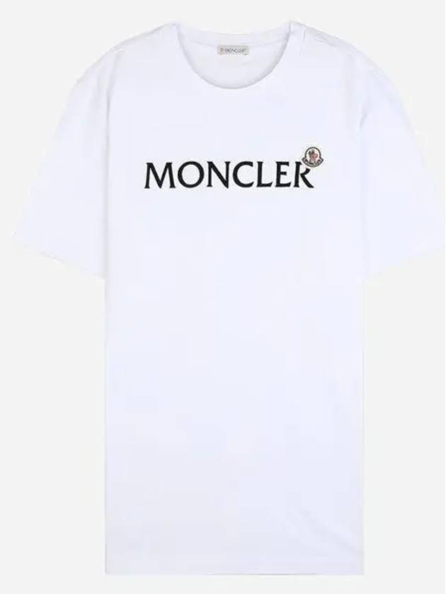 8C00024 8390T 001 Men s Logo Patch Short Sleeve T Shirt White 1064779 - MONCLER - BALAAN 1