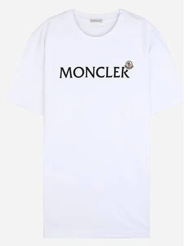 8C00024 8390T 001 Men s Logo Patch Short Sleeve T Shirt White 1064779 - MONCLER - BALAAN 1