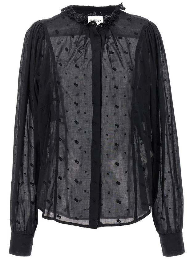 Terzali Cotton Shirt Black - ISABEL MARANT ETOILE - BALAAN 2