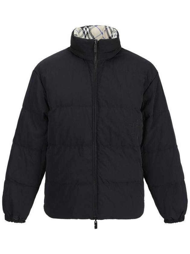 Check Reversible Down Zip-Up Jacket Lichen - BURBERRY - BALAAN 10