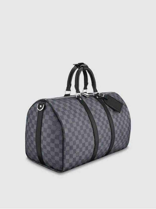 Keepall 45 Bandouliere Damier Canvas Duffel Bag Grey - LOUIS VUITTON - BALAAN 4