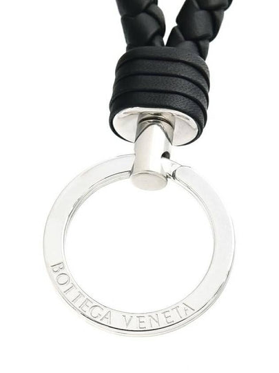 Intrecciato Leather Key Ring Black - BOTTEGA VENETA - BALAAN 2