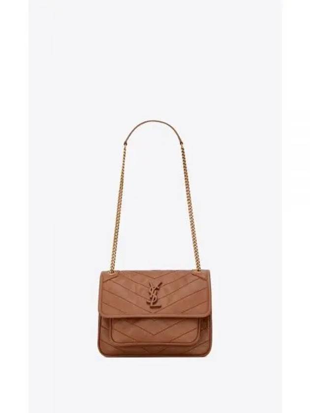 Nikki Quilting Vintage Leather Cross Bag Light Caramel - SAINT LAURENT - BALAAN 2