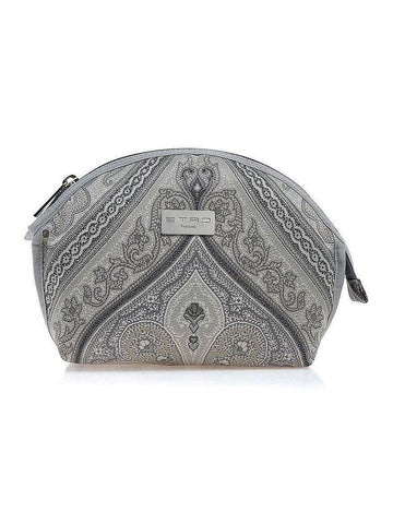 Profumi Logo Patch Pouch Bag Gray - ETRO - BALAAN.