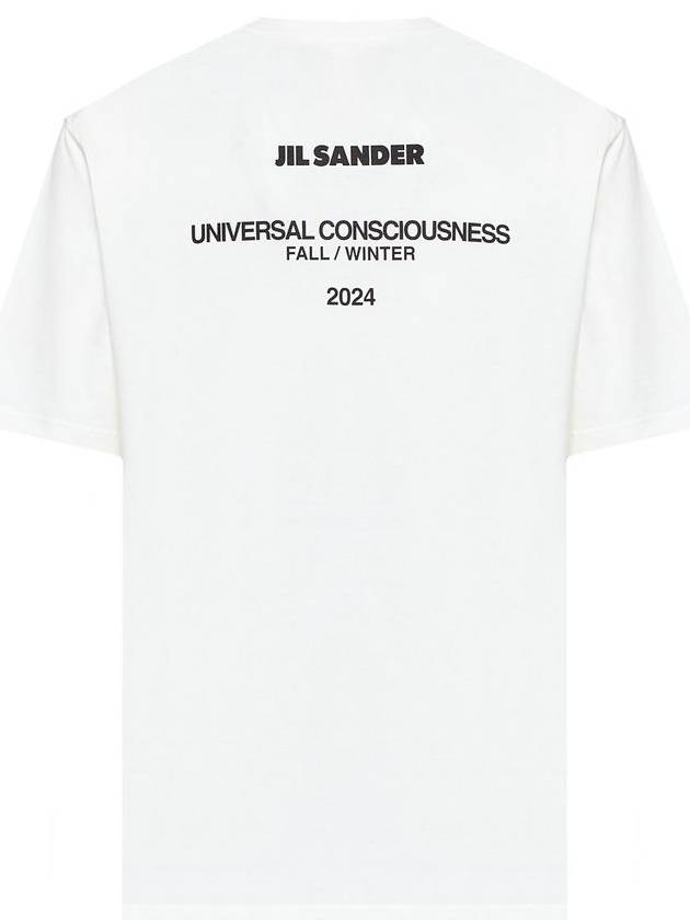 Jil Sander Crew Neck T-Shirt In Cotton With Logo - JIL SANDER - BALAAN 2