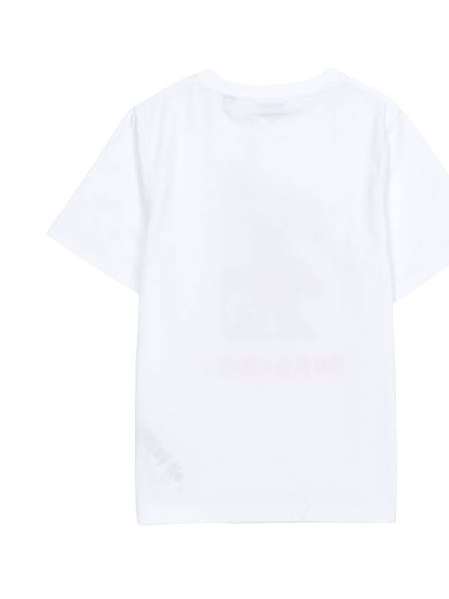 Kids Thomas Bear Cotton Short Sleeve T-Shirt White - BURBERRY - BALAAN 3