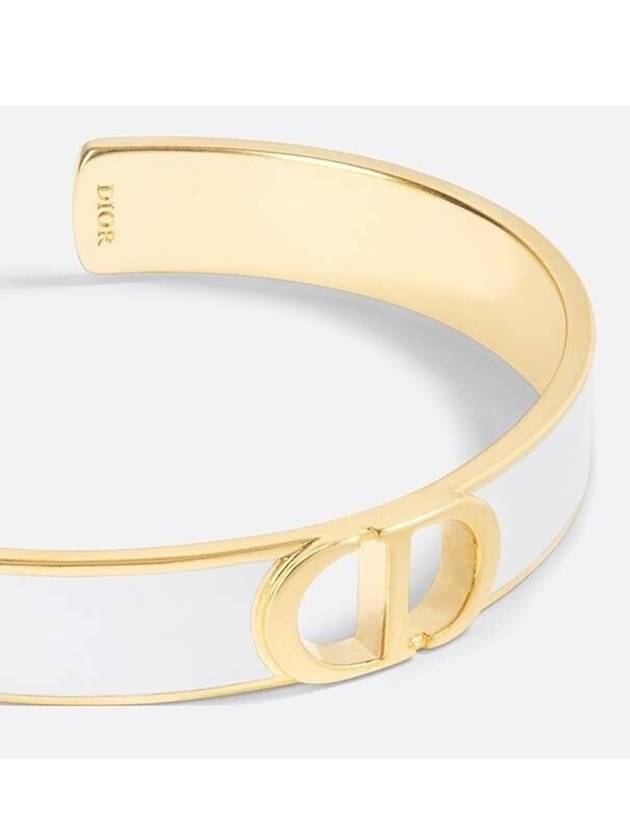 30 Montaine Slim Bangle Bracelet Gold White - DIOR - BALAAN 5