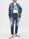 Distressed Skinny Cut Jeans Blue - DSQUARED2 - BALAAN 3