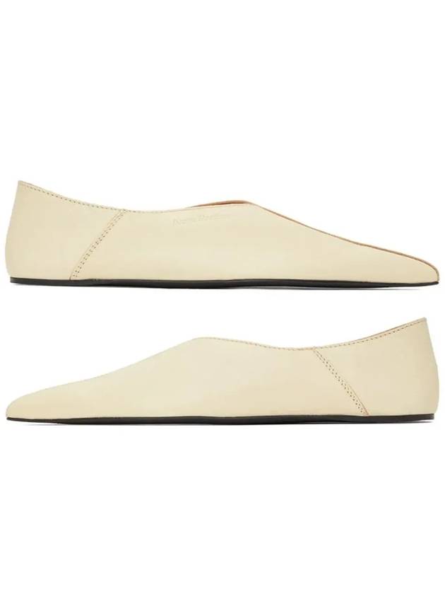 Logo Leather Flats Off-White - ACNE STUDIOS - BALAAN 2