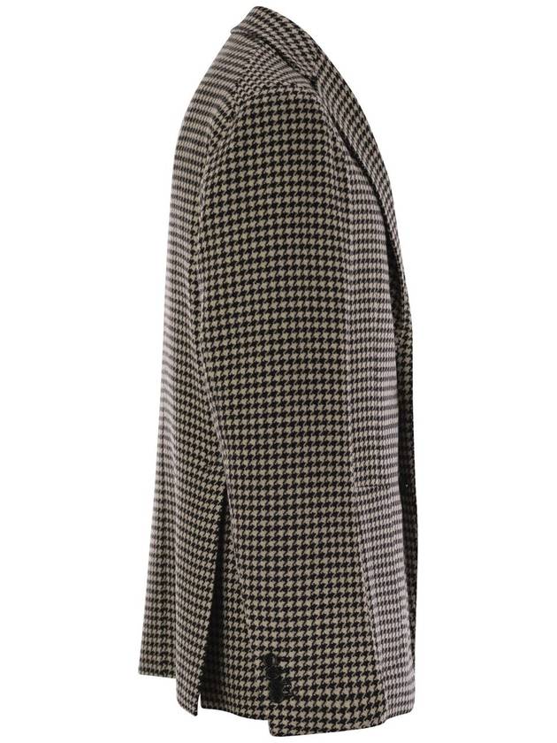 Houndstooth virgin wool blend jacket - TAGLIATORE - BALAAN 3