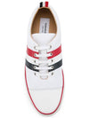 Diagonal Striped Low-Top Sneakers White - THOM BROWNE - BALAAN 5