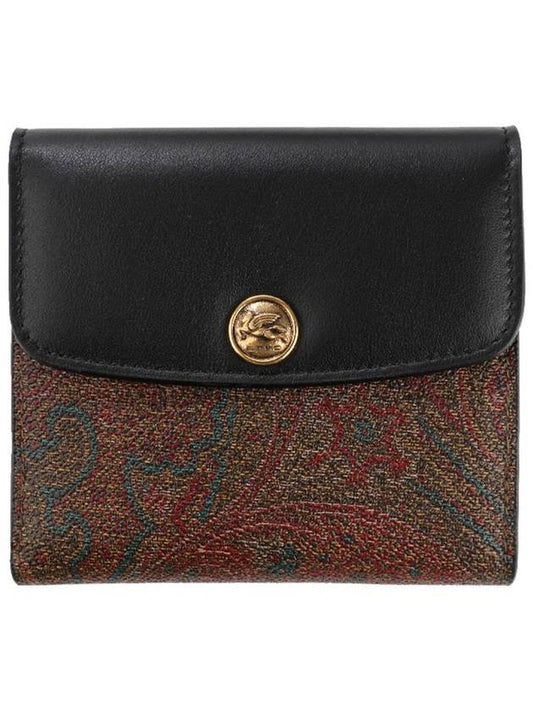 Paisley Print Card Wallet Brown Black - ETRO - BALAAN 2