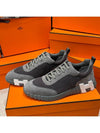 Men's Bouncing Sneakers Dark Gray Mesh H White Logo - HERMES - BALAAN 3