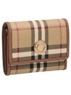 Check Half Wallet Beige - BURBERRY - BALAAN 2