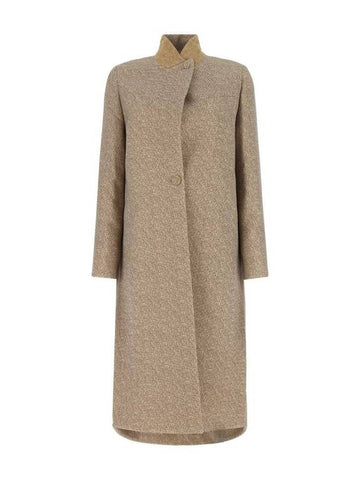 wool blend single coat - FENDI - BALAAN 1