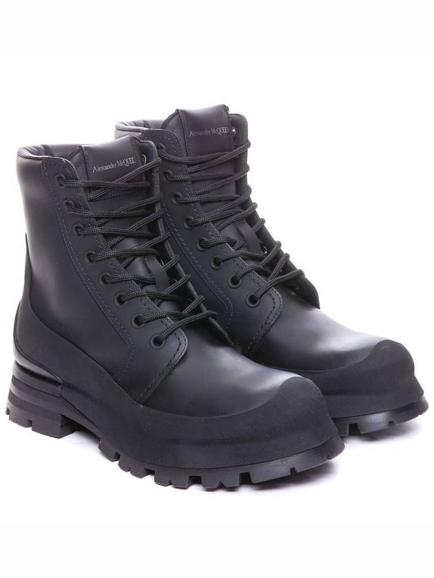 Wander Leather Combat Boots Black - ALEXANDER MCQUEEN - BALAAN 5