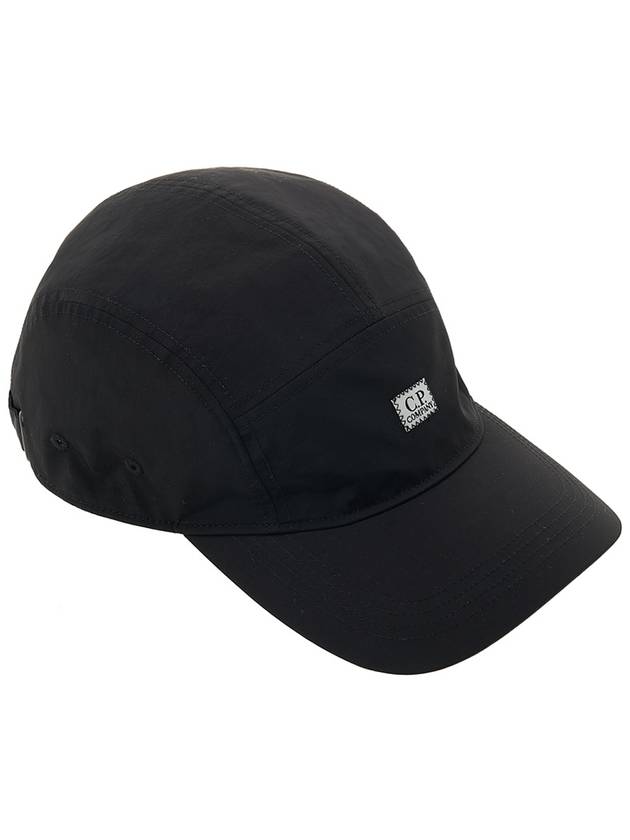 Men's Logo Patch Ball Cap Black - CP COMPANY - BALAAN 5