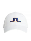 Anga Embroidered Logo Ball Cap White - J.LINDEBERG - BALAAN 1