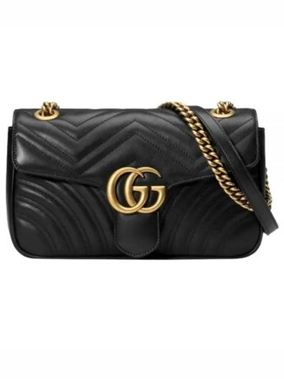 GG Marmont Matelasse Small Shoulder Bag Black - GUCCI - BALAAN 2