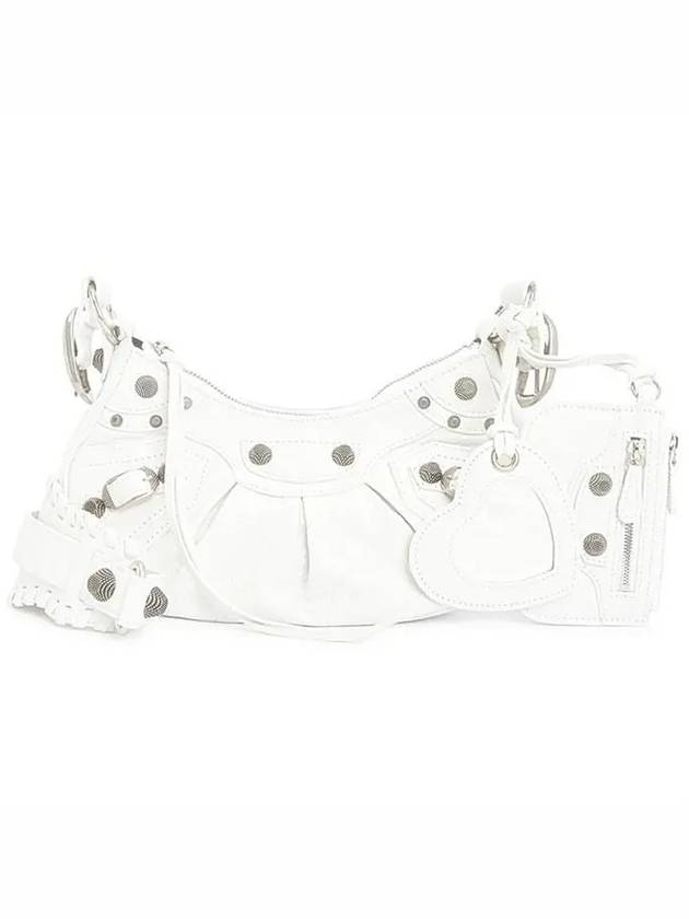 Le Cagole XS Lambskin Shoulder Bag White - BALENCIAGA - BALAAN 3