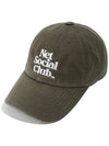 Logo washed ball cap olive - NET SOCIAL CLUB - BALAAN 2