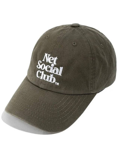 Logo washed ball cap olive - NET SOCIAL CLUB - BALAAN 2