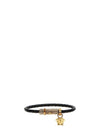 Medusa Charm Leather Knot Bracelet Black - VERSACE - BALAAN 1