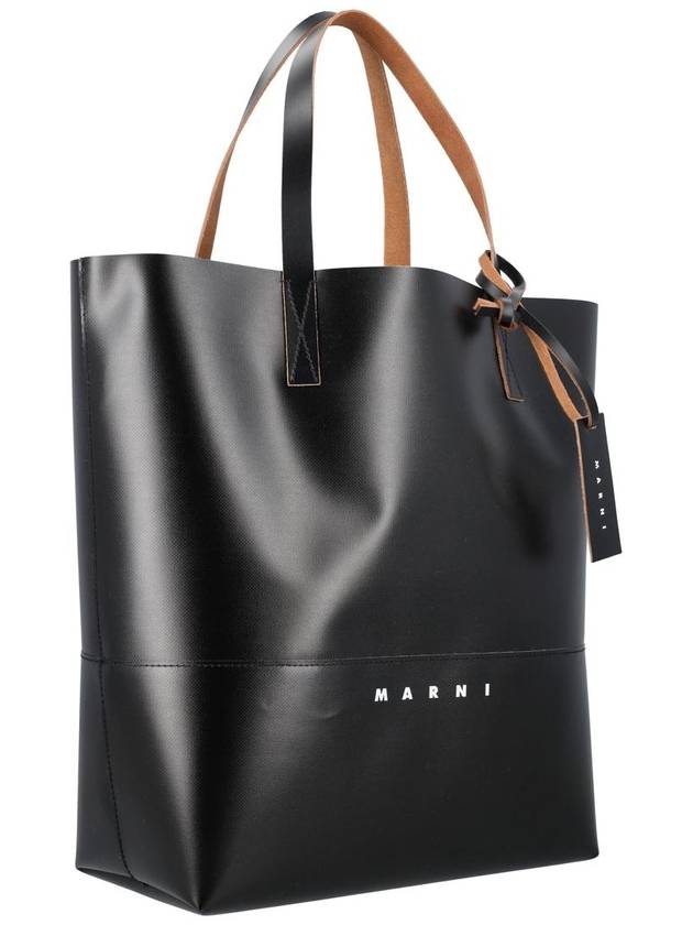 Tribeca Logo Print Tote Bag Black - MARNI - BALAAN 3