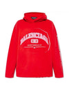 BB Logo Hoodie Red - BALENCIAGA - BALAAN.