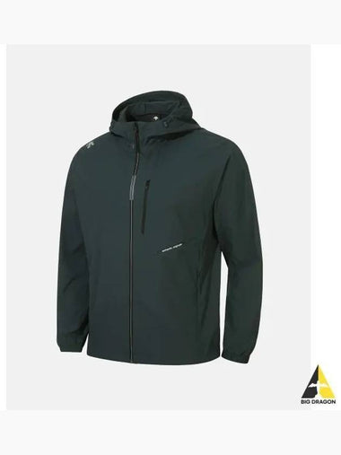 Running Essentials Hooded Windbreaker Dark Green SP313RWB71 - DESCENTE - BALAAN 1