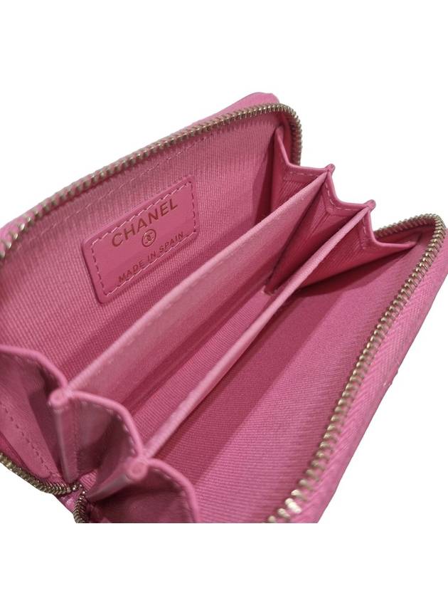 Women AP0949 19 Pink Zipper Coin Card Wallet - CHANEL - BALAAN 8