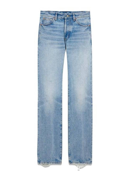 Denim Straight Pants 782393 Y19XA 4419 SICILY BLUE - SAINT LAURENT - BALAAN 1