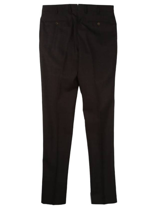 Virgin wool check pleated brown pants - PT TORINO - BALAAN 2