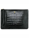 Women's Skull Embossed Zipper Clutch Bag Black - ALEXANDER MCQUEEN - BALAAN 2